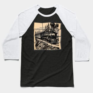 Steam train Baseball T-Shirt